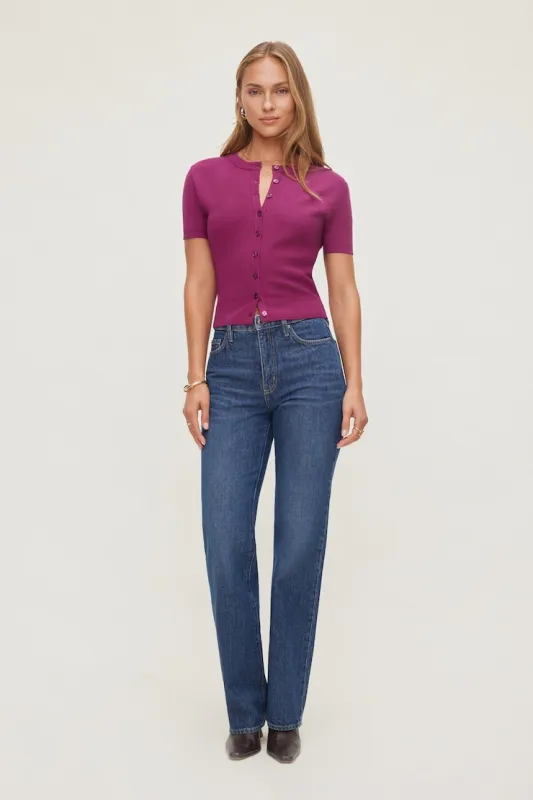 Becca Short Sleeve Cardigan sold by Dynamite