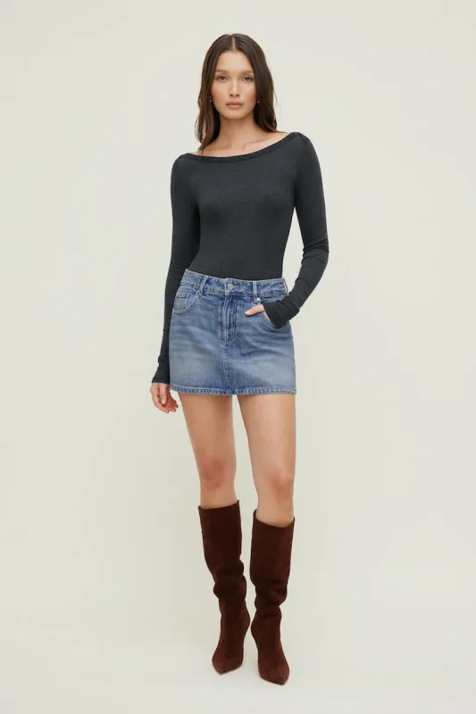 Gia Mini Denim Skort sold by Dynamite