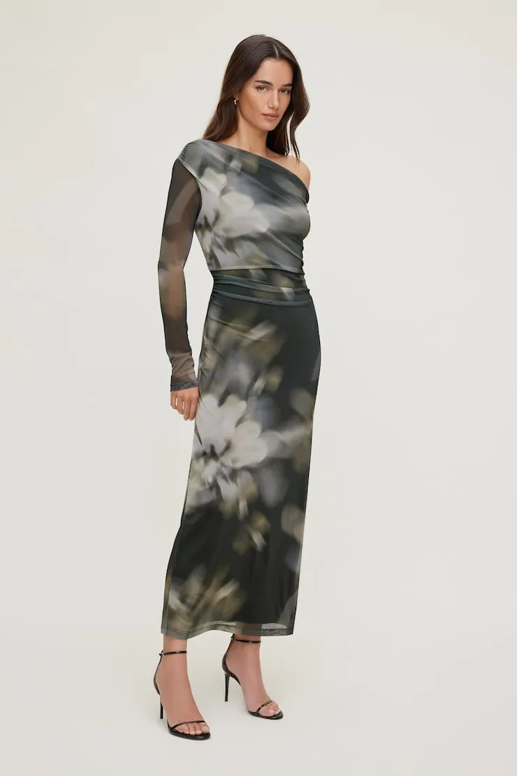 Off Shoulder Mesh Maxi Dress sold by Dynamite product image thumbnail 3