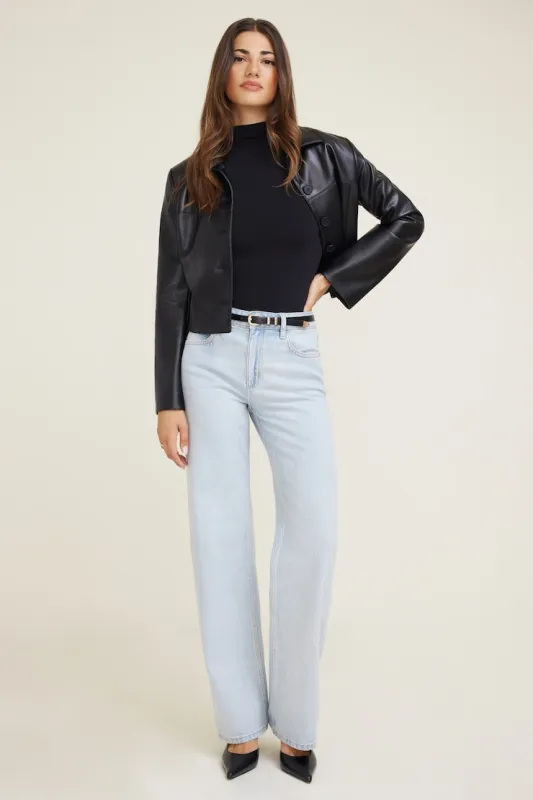 Sculpt Mock Neck Cap Sleeve Bodysuit sold by Dynamite