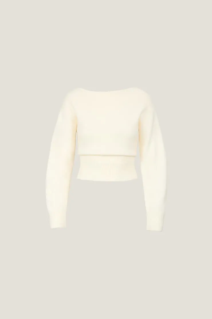 Juliet Cinched Boat Neck Sweater sold by Dynamite product image thumbnail 4