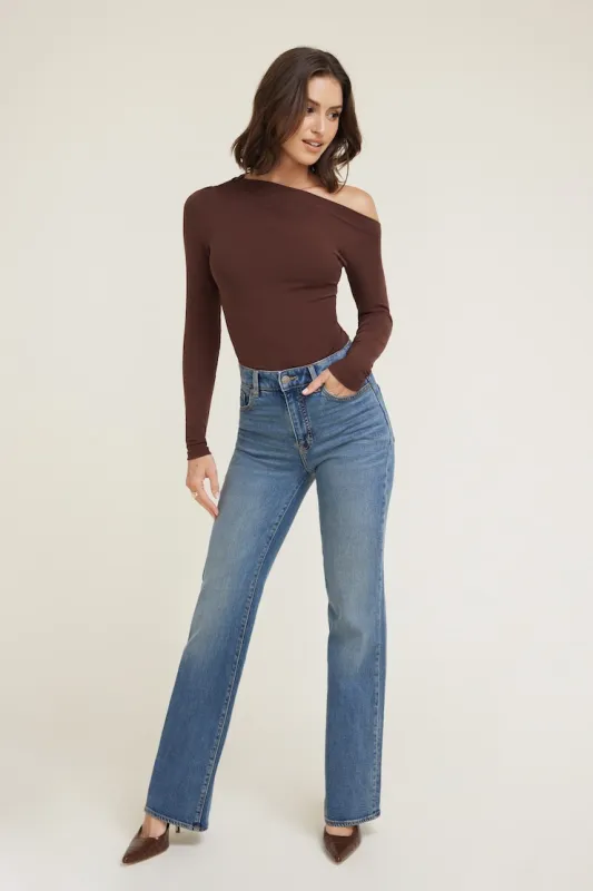 Cleo Long Sleeve Off Shoulder Top sold by Dynamite