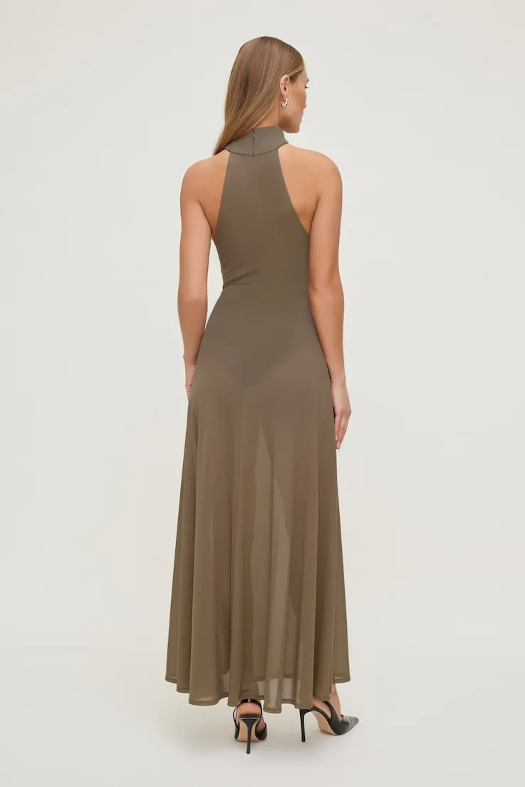 Sheer Mesh Halter Maxi Dress sold by Dynamite product image thumbnail 2