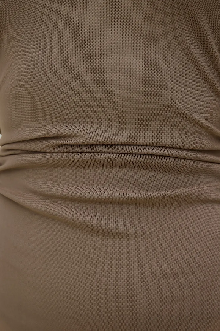 Sheer Mesh Halter Maxi Dress sold by Dynamite product image thumbnail 4