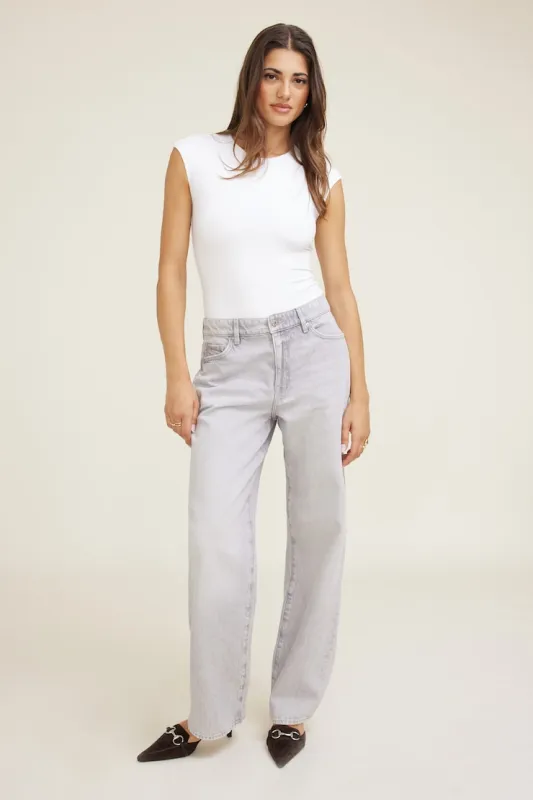 Mika Mid Rise Relaxed Straight Leg Jeans sold by Dynamite