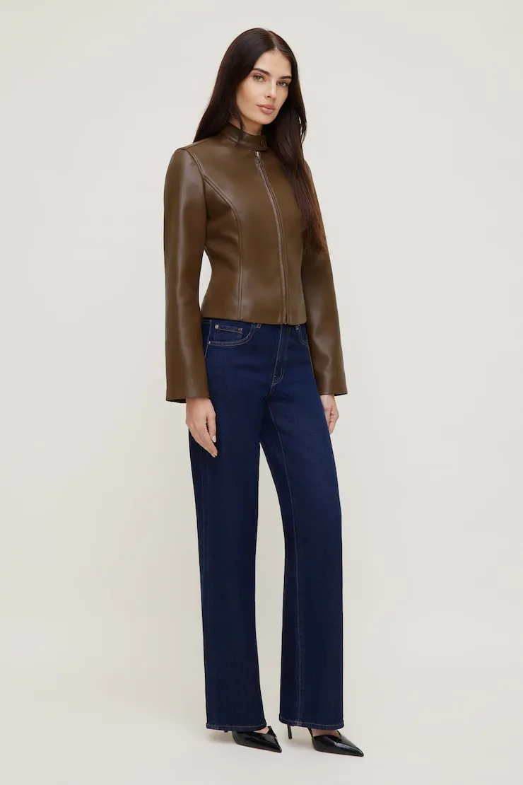 Slim Fit Faux Leather Moto Jacket sold by Dynamite product image thumbnail 3