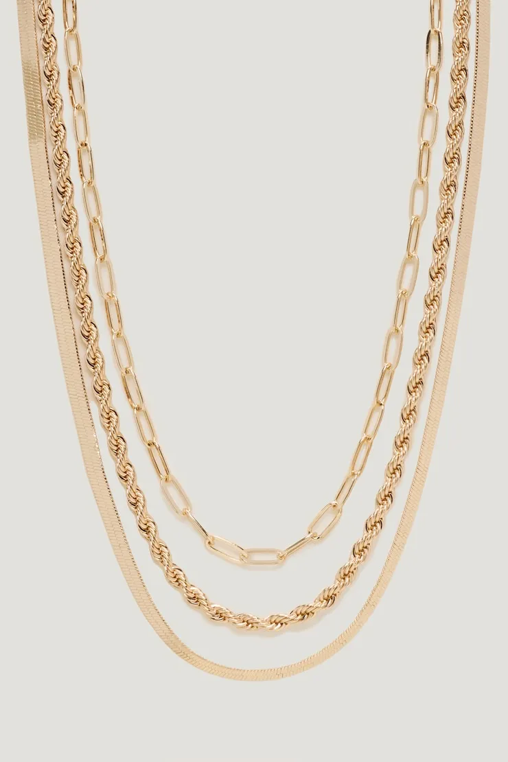 3-Pack Mixed Chain Necklaces sold by Dynamite