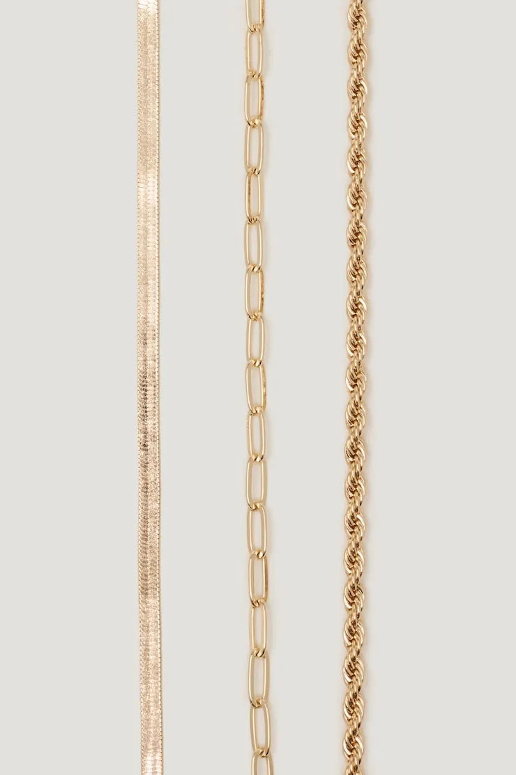 3-Pack Mixed Chain Necklaces sold by Dynamite product image thumbnail 3