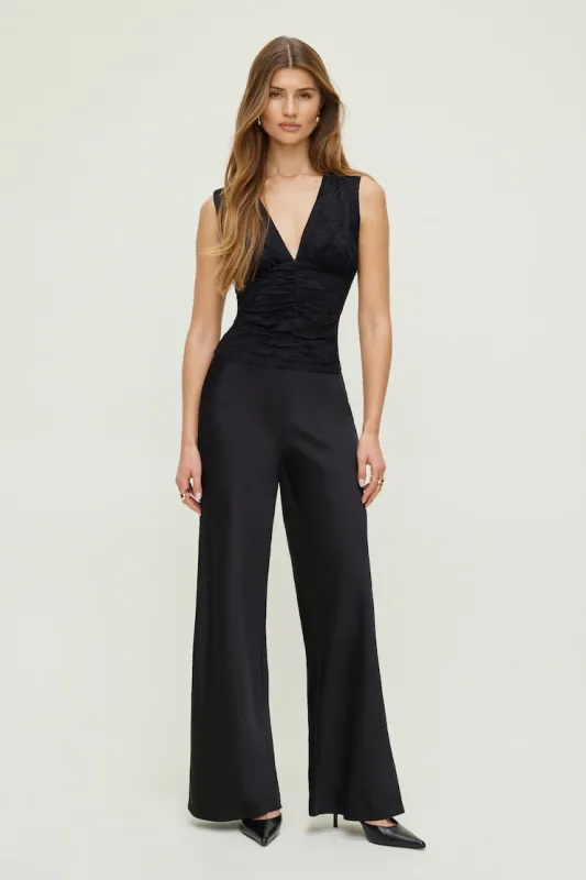 Shirred Lace Tank Top sold by Dynamite