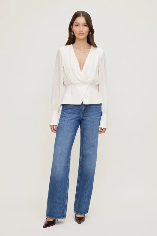 Sheer Wrap Blouse made by Dynamite