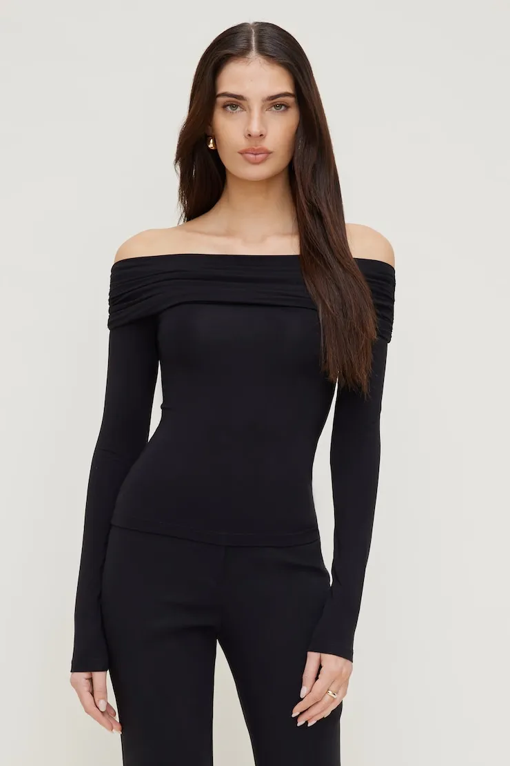 Off Shoulder Long Sleeve Top sold by Dynamite product image thumbnail 4