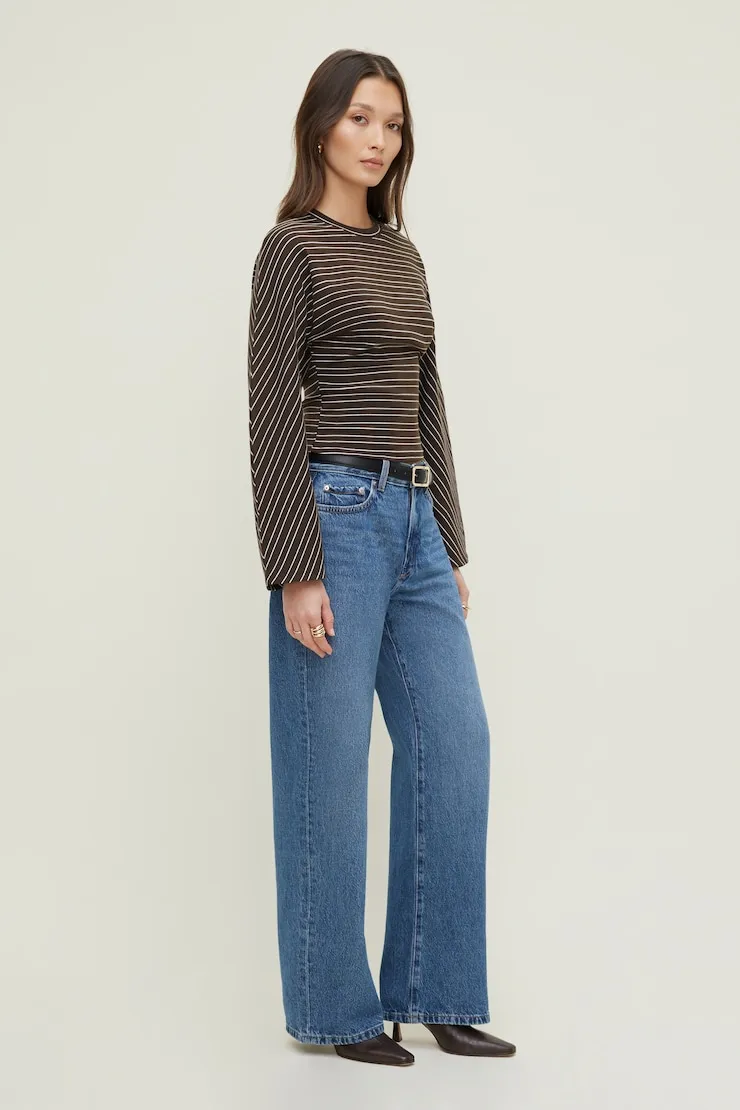 Striped Dolman Heavy Cotton Top sold by Dynamite product image thumbnail 3