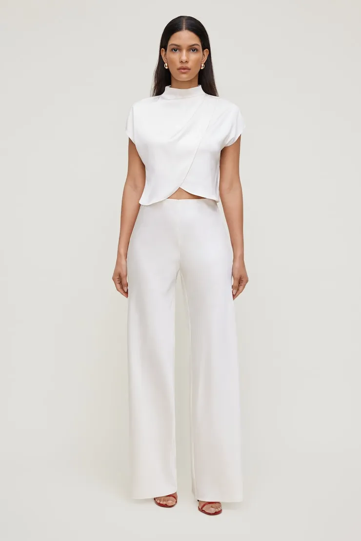 Izzy Wide Leg Satin Pants sold by Dynamite