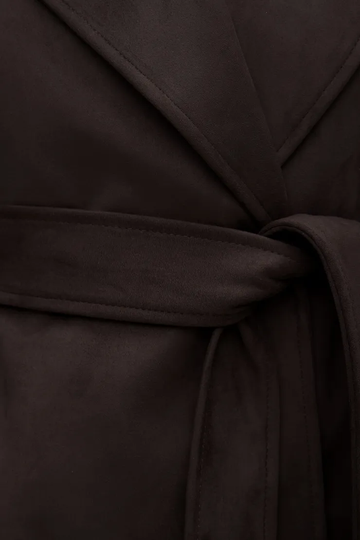 Cropped Faux Suede Trench Coat sold by Dynamite product image thumbnail 4