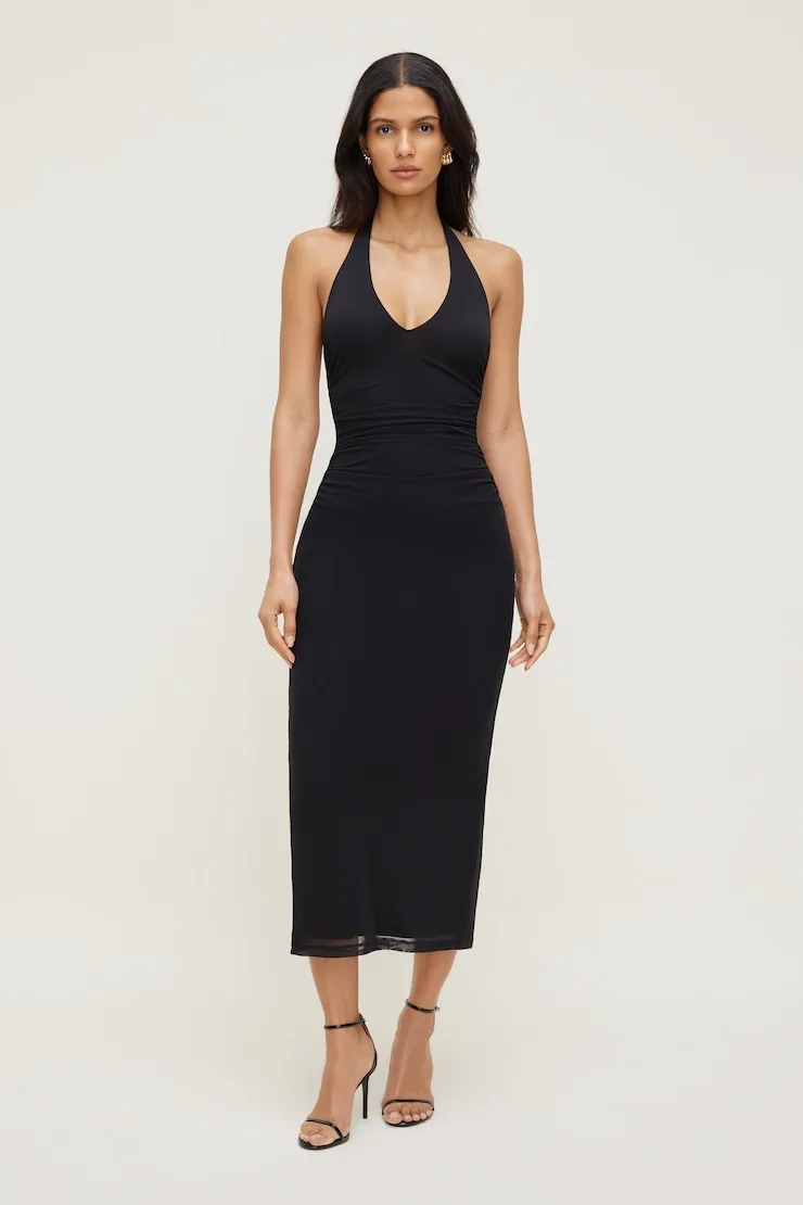 Reia Halter Mesh Maxi Dress sold by Dynamite