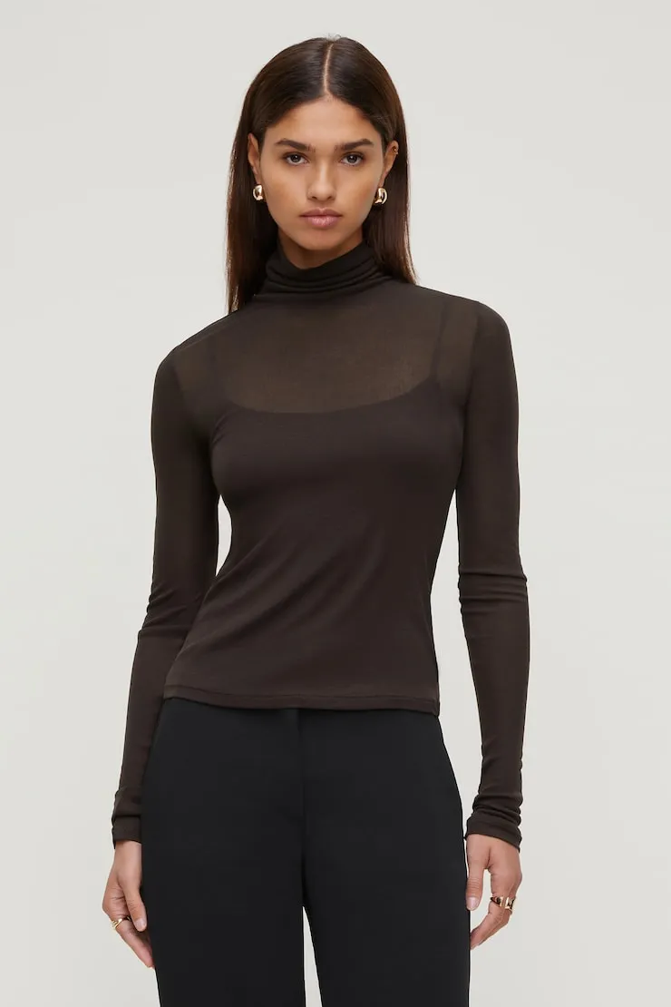 Sheer Layered Cami and Turtleneck sold by Dynamite product image thumbnail 4