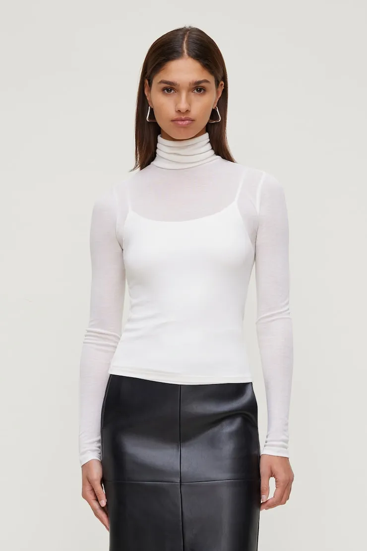 Sheer Layered Cami and Turtleneck sold by Dynamite product image thumbnail 4