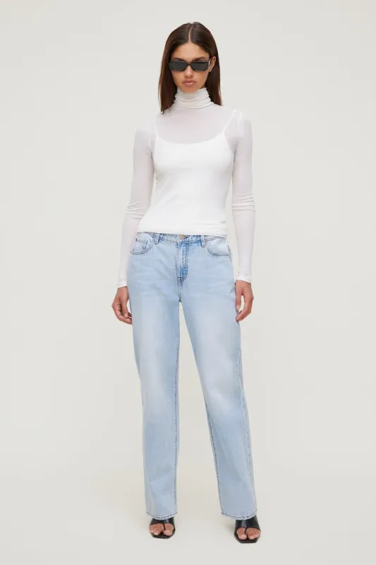 Mika Mid Rise Relaxed Straight Leg Jeans sold by Dynamite