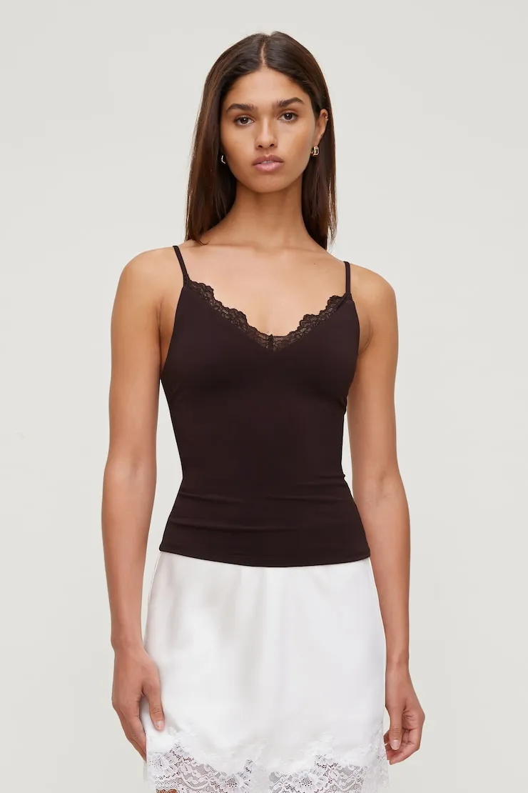 Sculpt Lace Trim Cami Top sold by Dynamite product image thumbnail 4