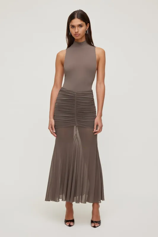 Sculpt Mock Neck Sleeveless Bodysuit made by Dynamite