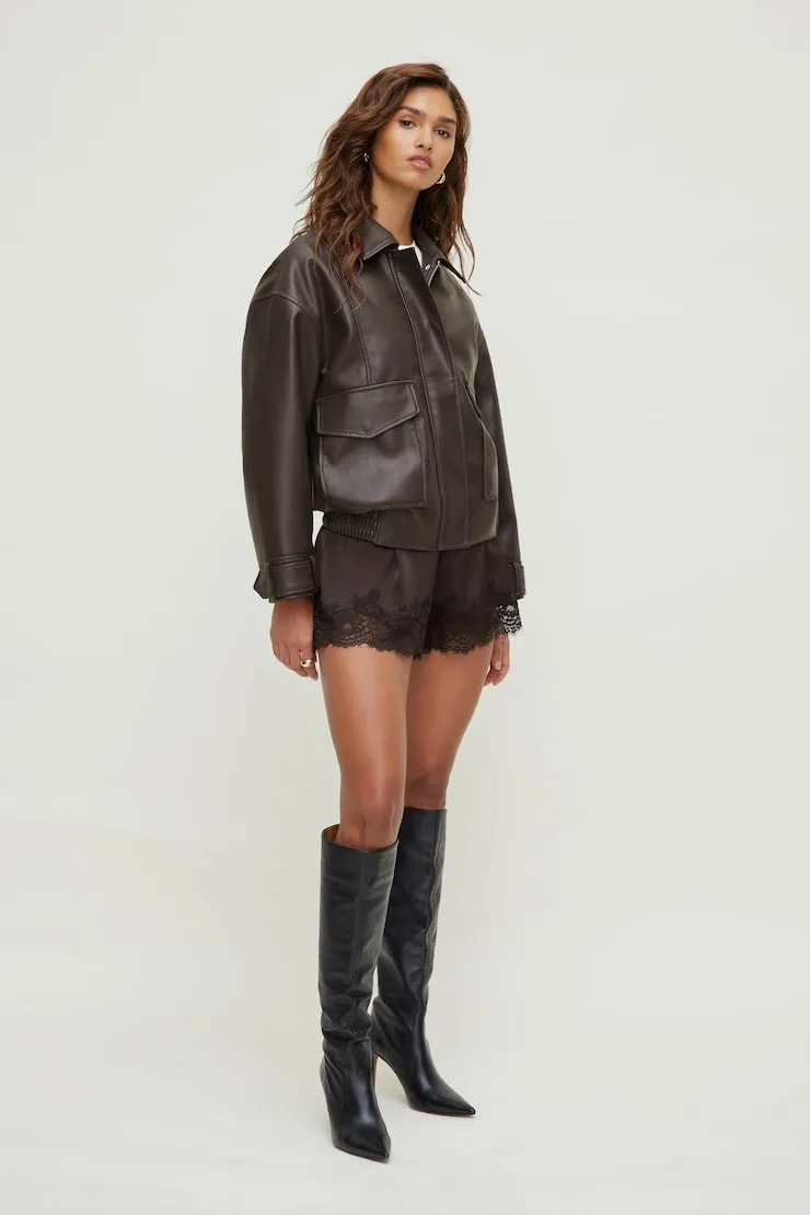 Lace Satin Shorts sold by Dynamite product image thumbnail 3