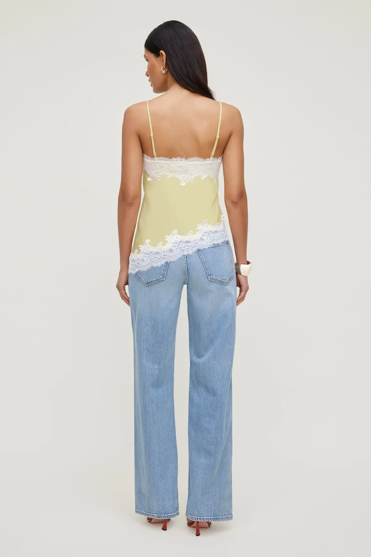 Cassie Asymmetric Lace Satin Cami sold by Dynamite product image thumbnail 2