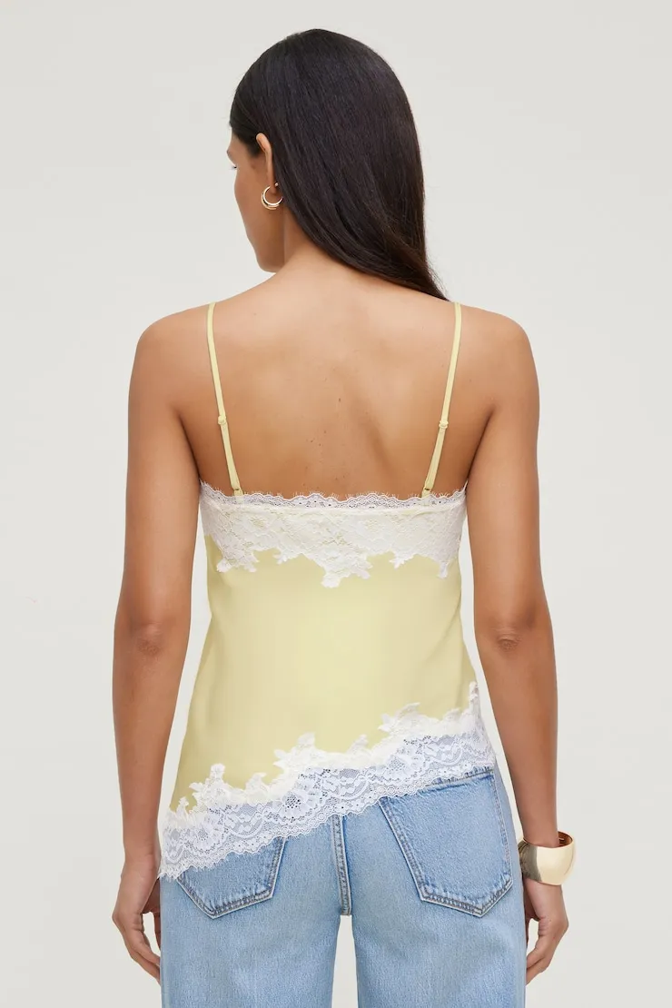 Cassie Asymmetric Lace Satin Cami sold by Dynamite product image thumbnail 5