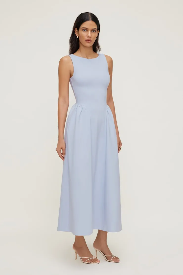 Iris Flared Ponte Maxi Dress sold by Dynamite product image thumbnail 3
