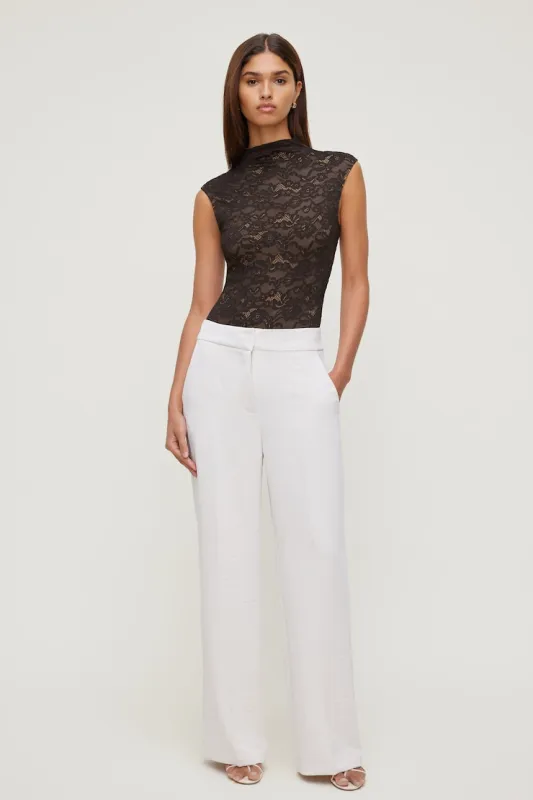 Mock Neck Lace Bodysuit sold by Dynamite