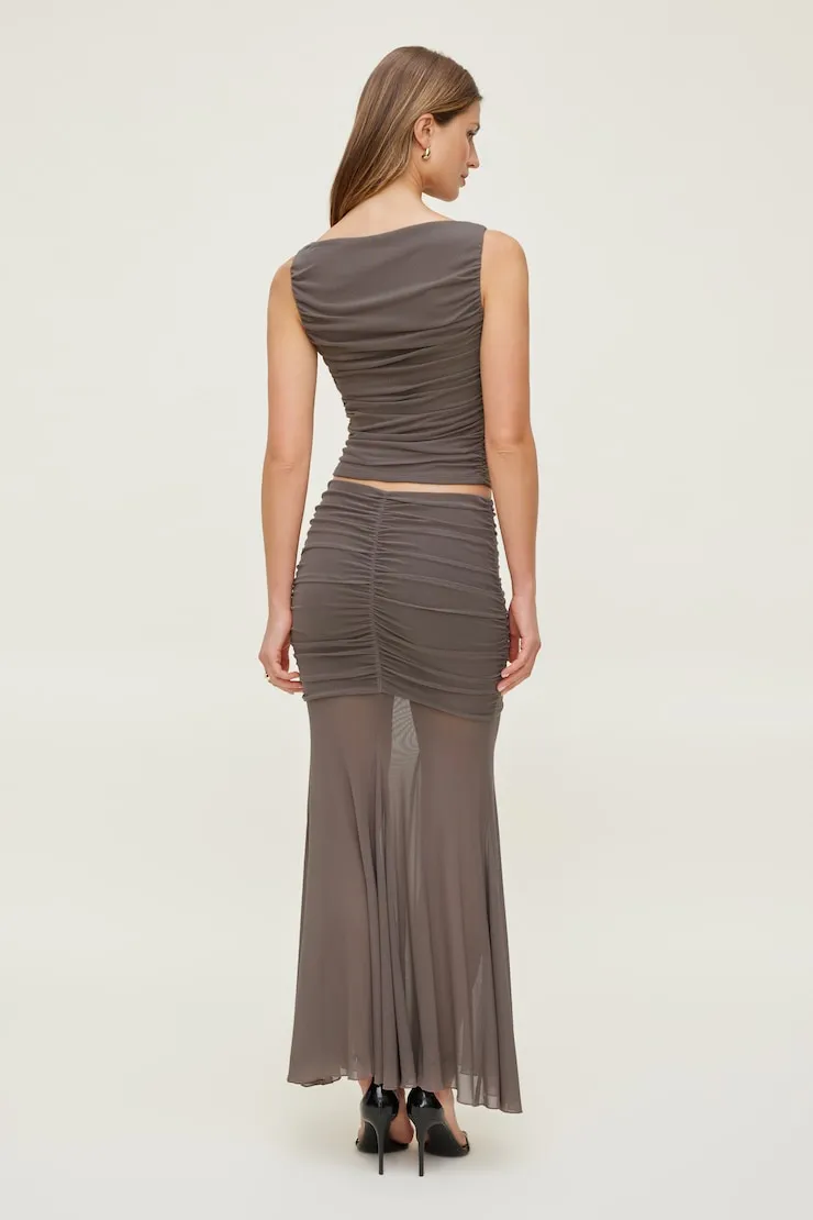 Ruched Mesh Maxi Skirt sold by Dynamite product image thumbnail 2