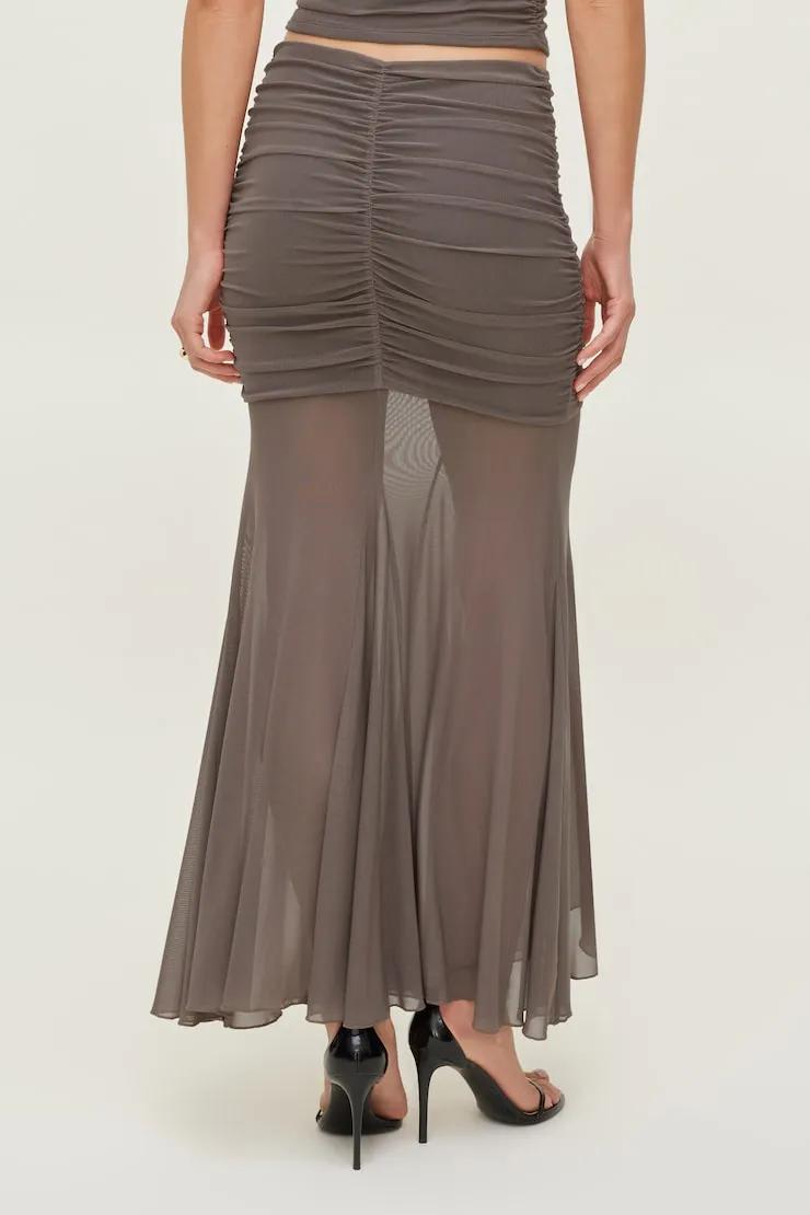 Ruched Mesh Maxi Skirt sold by Dynamite product image thumbnail 5