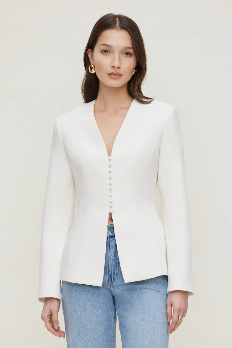Plunge Small Button Blazer sold by Dynamite product image thumbnail 4