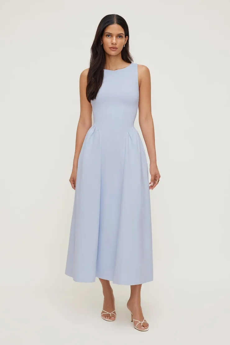 Iris Flared Ponte Maxi Dress sold by Dynamite