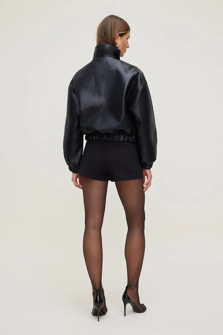 Oversized Faux Leather Bomber Jacket sold by Dynamite product image thumbnail 3