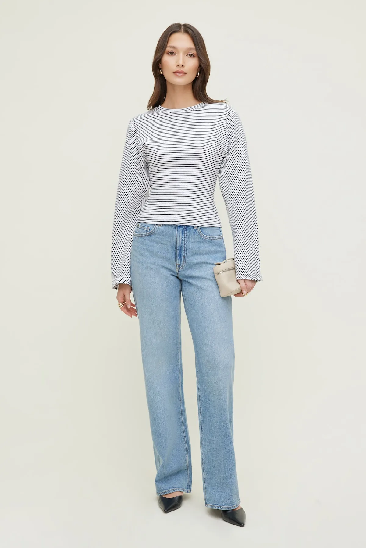 Striped Dolman Heavy Cotton Top sold by Dynamite