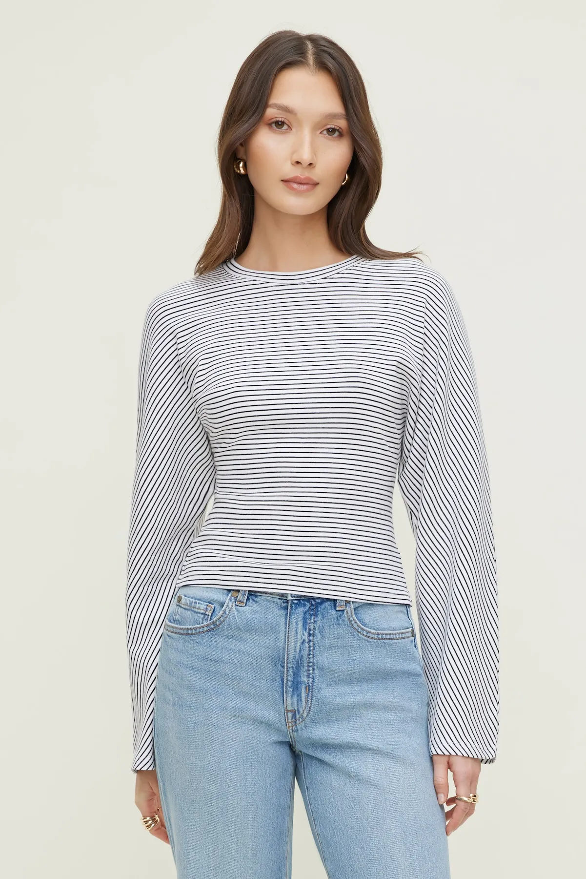 Striped Dolman Heavy Cotton Top sold by Dynamite product image thumbnail 4
