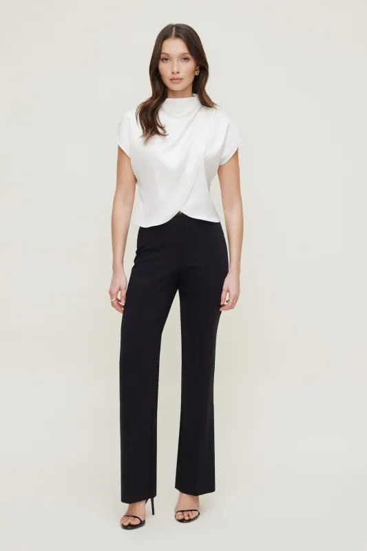 Ella Layered Satin Blouse made by Dynamite