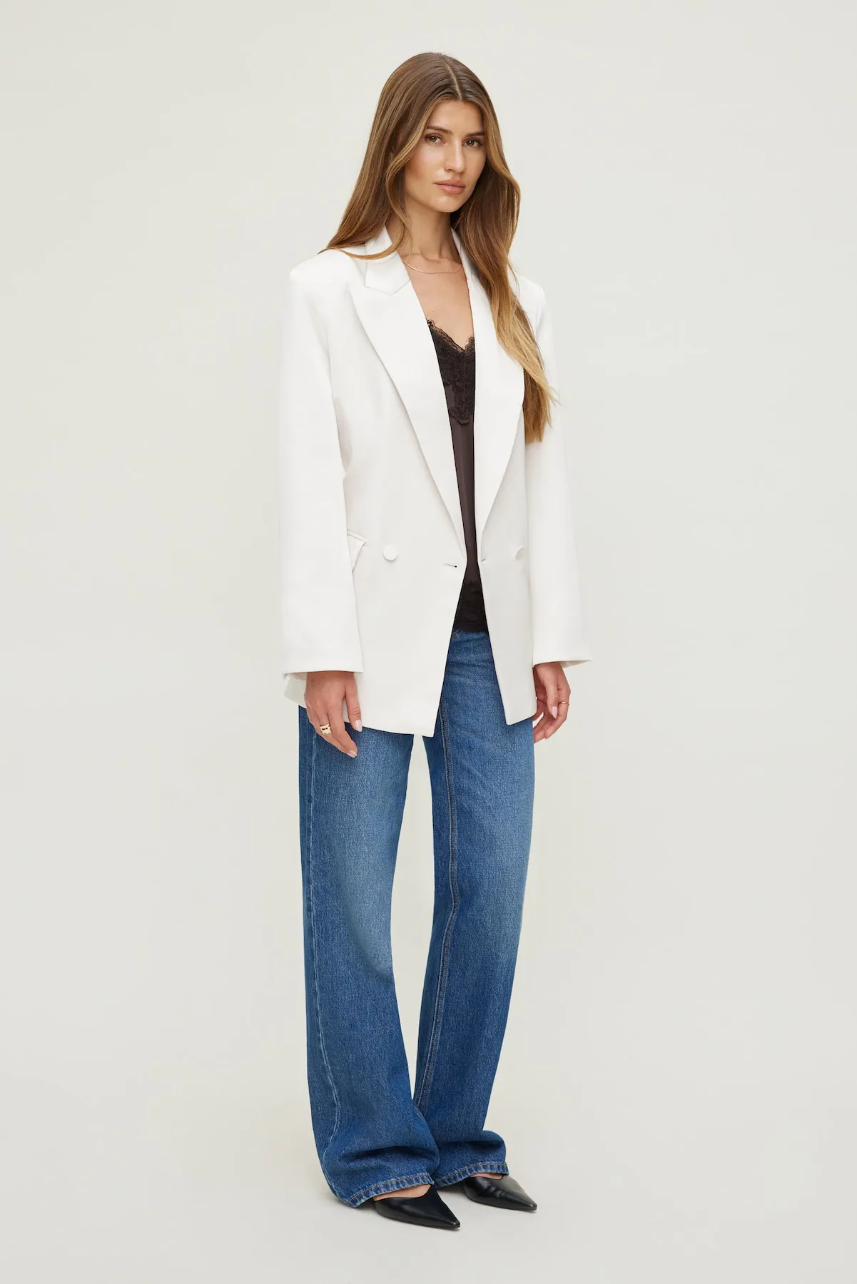 Noa Oversized Satin Blazer sold by Dynamite product image thumbnail 3