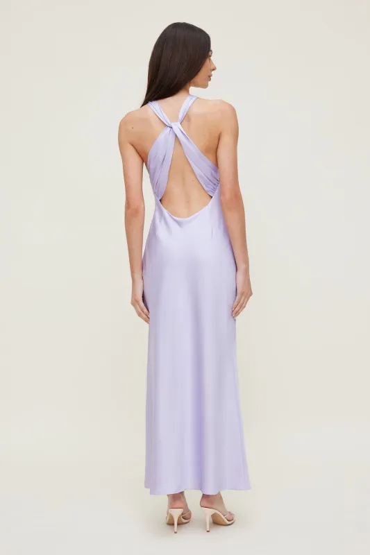Twist Back Satin Maxi Dress made by Dynamite