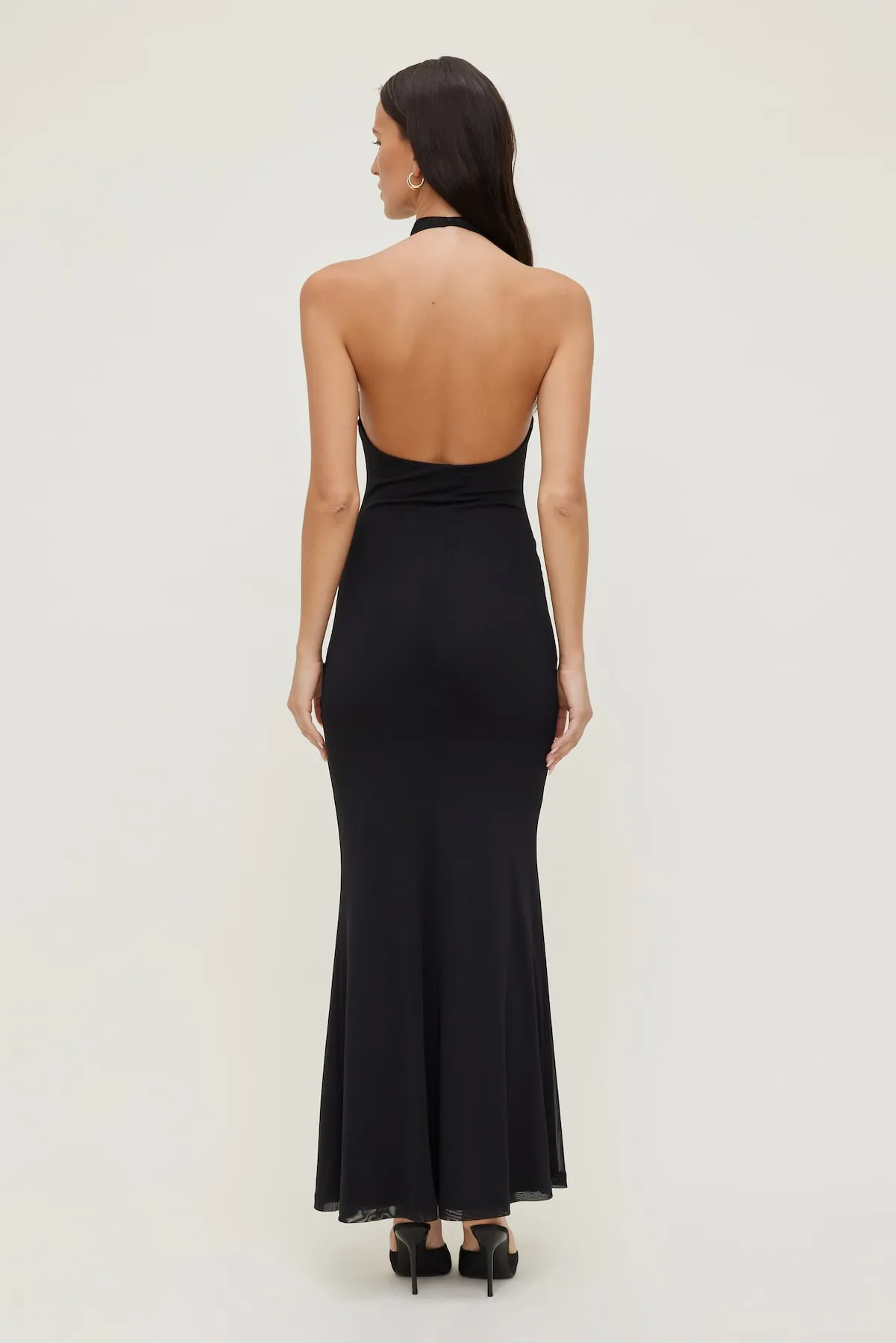 Front Drape Mesh Maxi Dress sold by Dynamite product image thumbnail 2