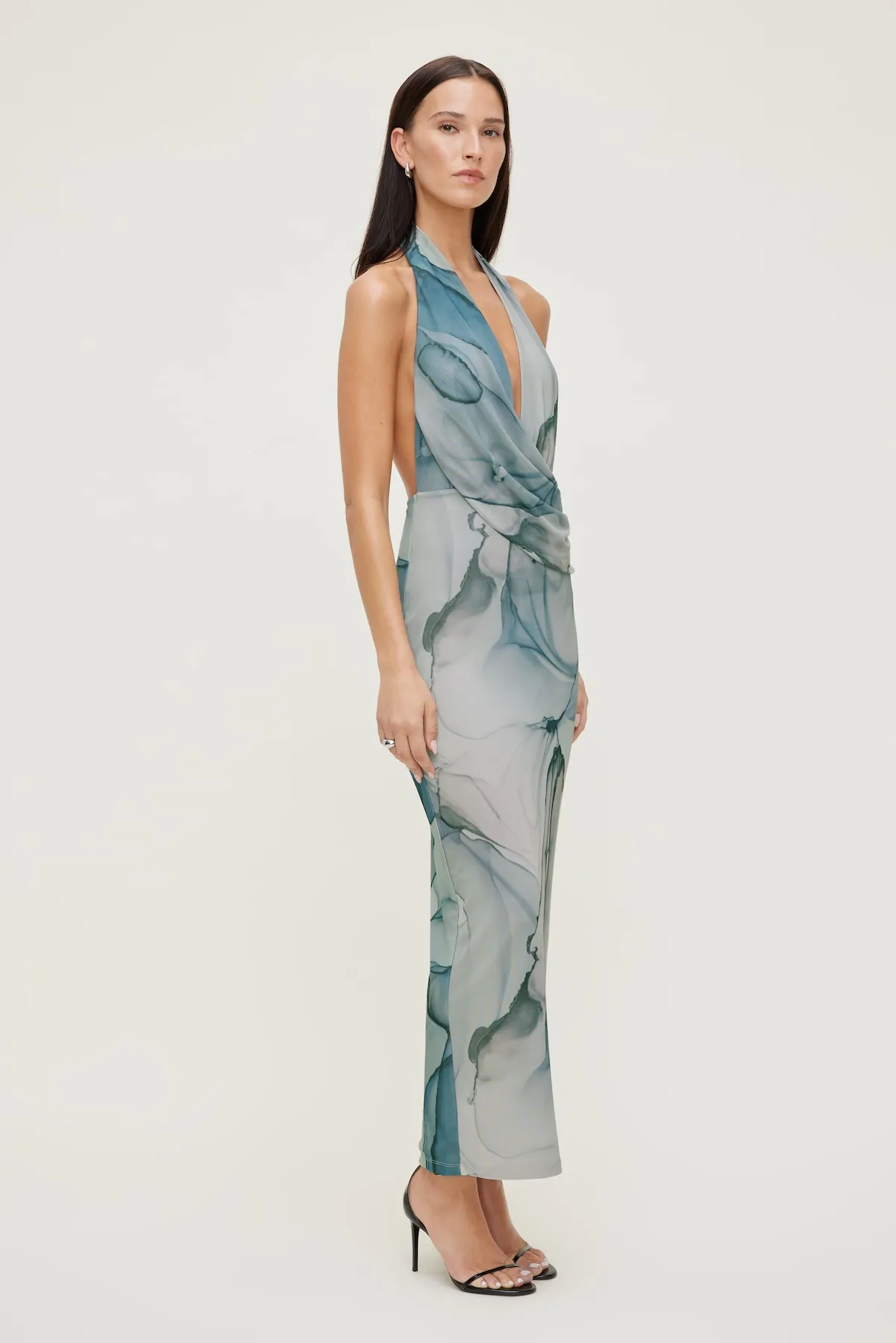 Plunge Mesh Maxi Dress sold by Dynamite product image thumbnail 3