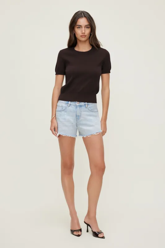 James Relaxed Mid Rise Denim Shorts made by Dynamite