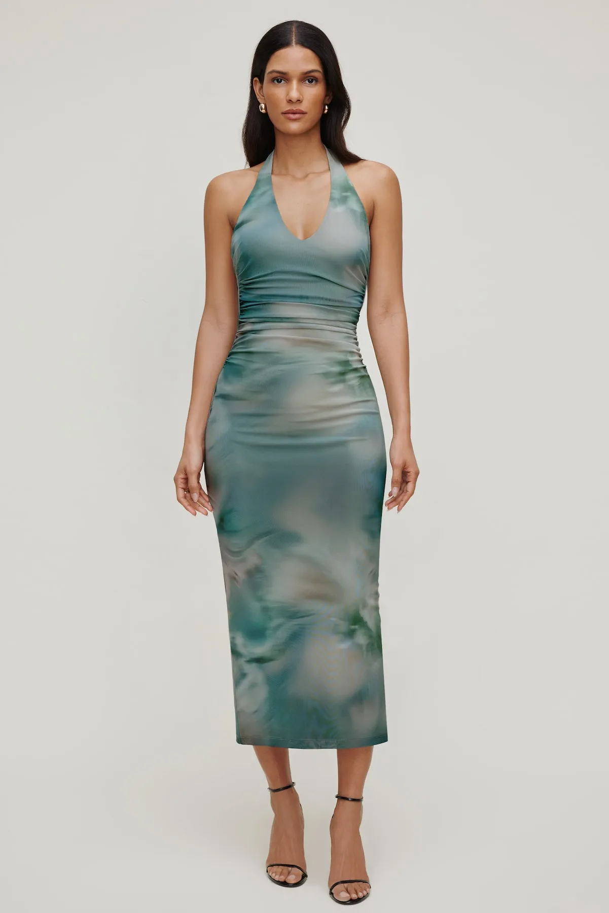 Reia Halter Mesh Maxi Dress sold by Dynamite