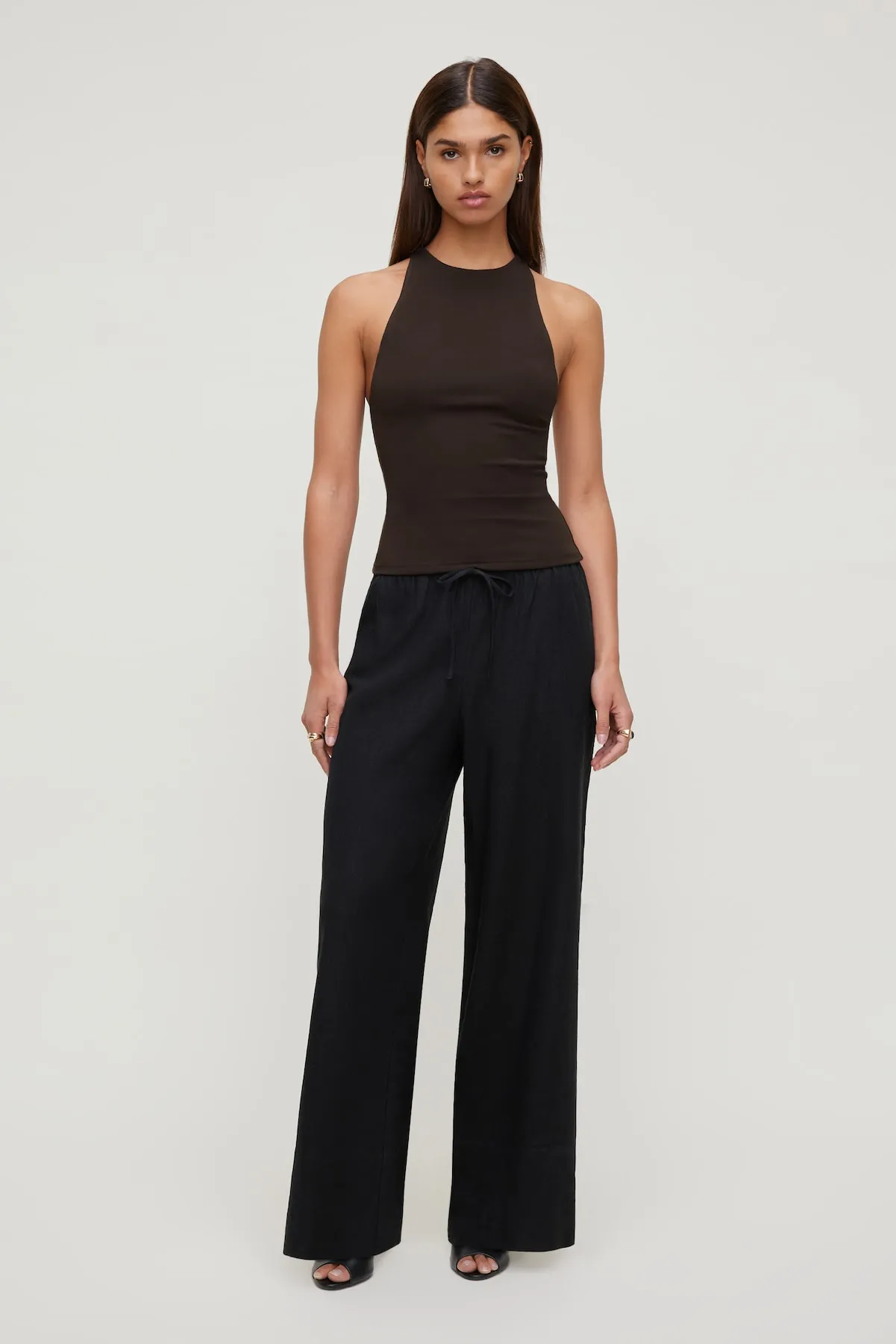 Leo Linen Wide Leg Pants sold by Dynamite