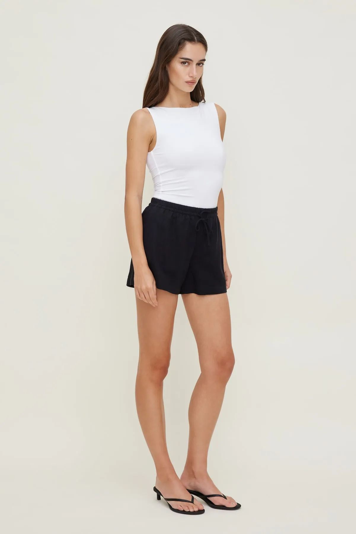Linen High Rise Shorts sold by Dynamite product image thumbnail 3