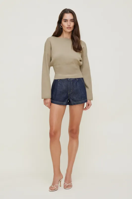 Cinched Boat Neck Sweater made by Dynamite