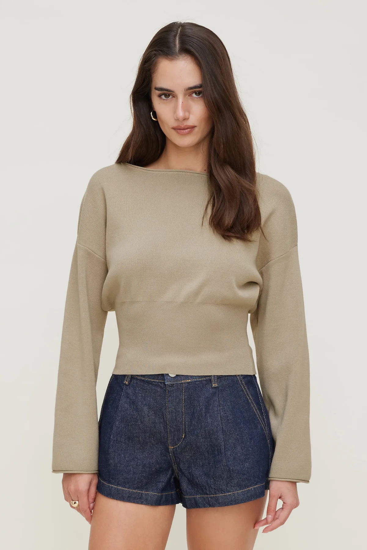 Cinched Boat Neck Sweater sold by Dynamite product image thumbnail 4
