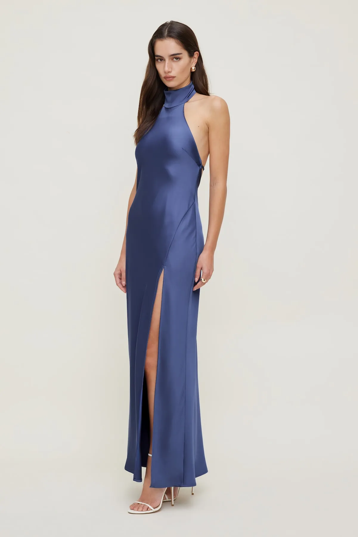 Satin Halter Maxi Dress sold by Dynamite product image thumbnail 3