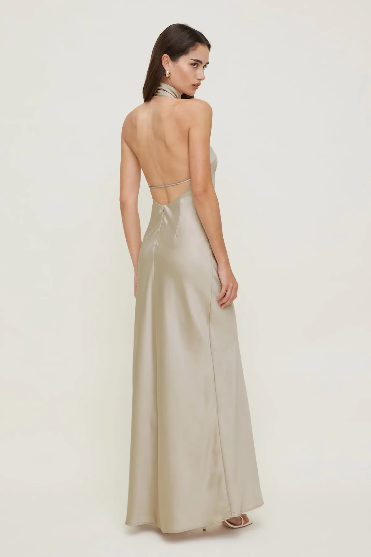 Satin Halter Maxi Dress sold by Dynamite