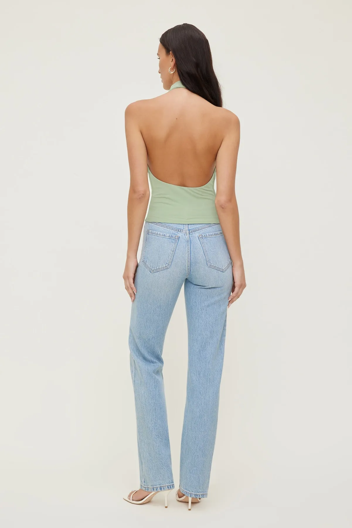 Cowl Neck Mesh Halter Top sold by Dynamite product image thumbnail 2